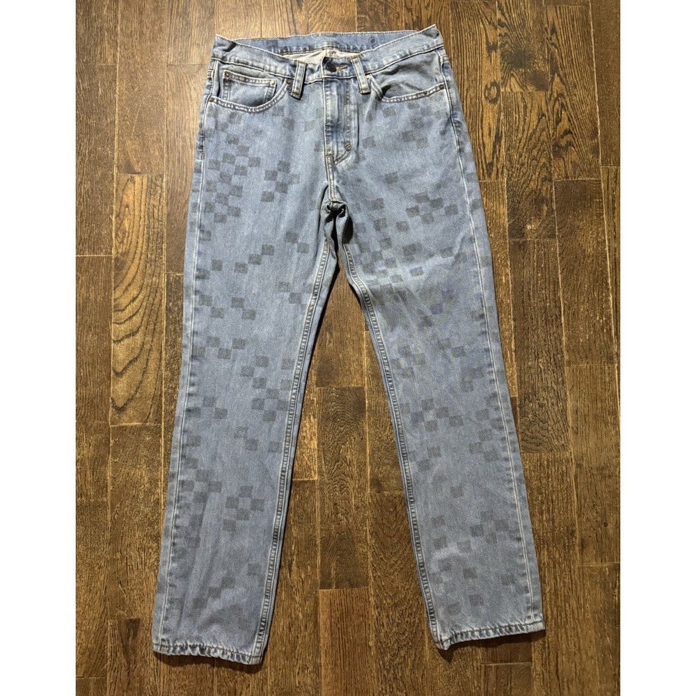Levi's 511 Blue Jeans Men's Size W31xL30 Big E Slim Fit Checkered Skate Low Rise